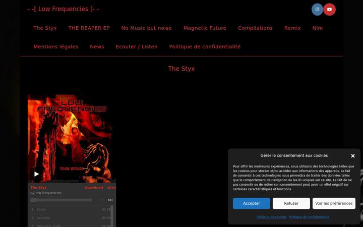Screenshot of low-frequencies.net