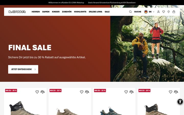 Screenshot of lowa.de