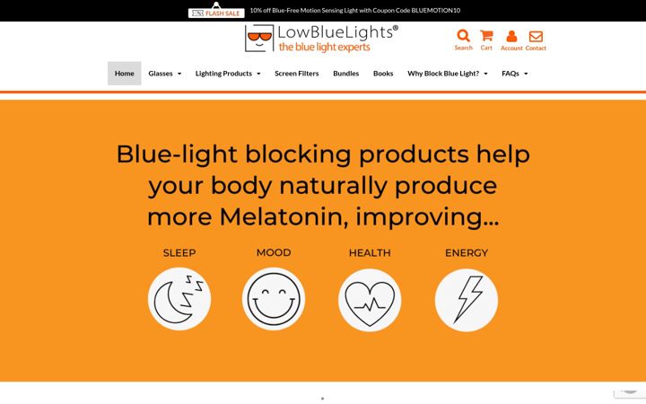 Screenshot of lowbluelights.com