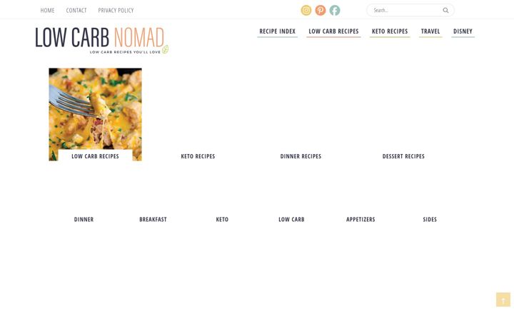 Screenshot of lowcarbnomad.com