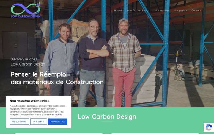 Screenshot of lowcarbondesign.fr