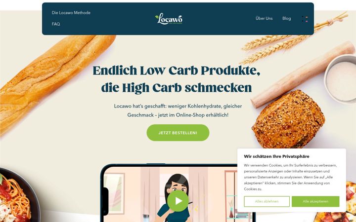 Screenshot of lowcarbwonder.com