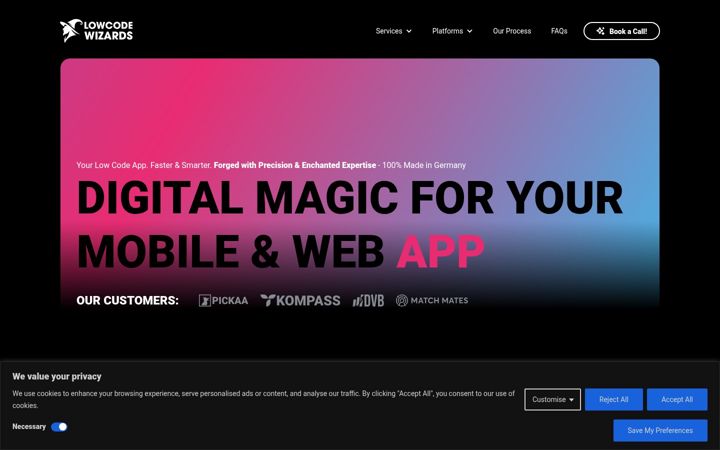 Screenshot of lowcodewizards.com
