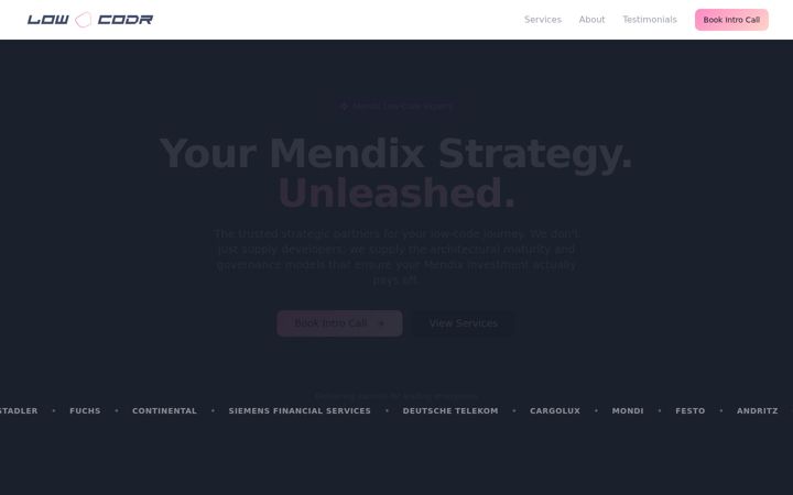Screenshot of lowcodr.net