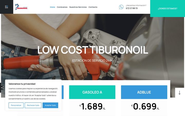 Screenshot of lowcosttiburonoil.com