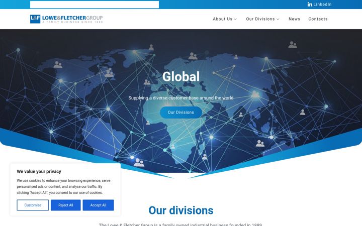 Screenshot of lowe-and-fletcher.com