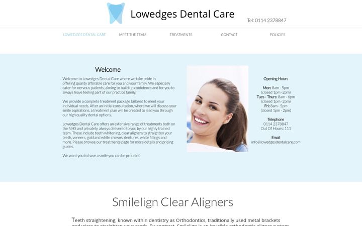 Screenshot of lowedgesdentalcare.com