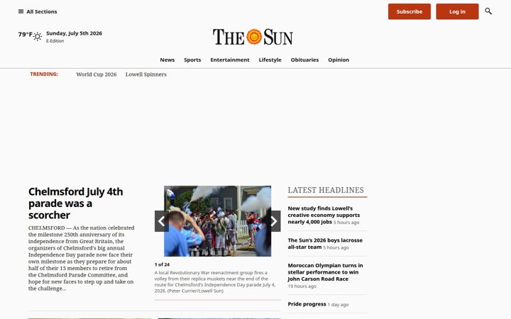 Screenshot of lowellsun.com