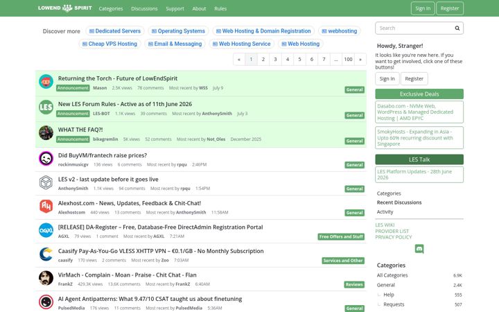 Screenshot of lowendspirit.com