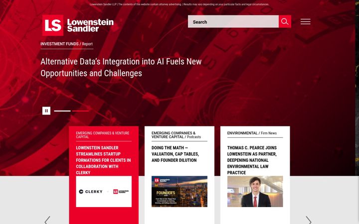 Screenshot von lowenstein.com