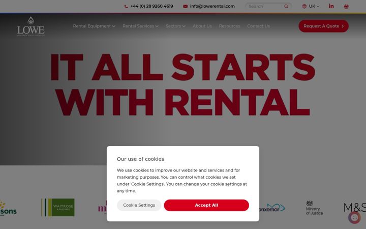 Screenshot of lowerental.com