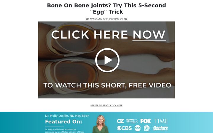 Screenshot of lowerjointpain.com