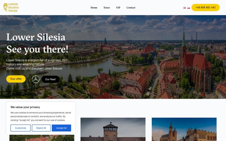Screenshot of lowersilesiatours.com