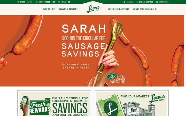 Screenshot of lowesfoods.com