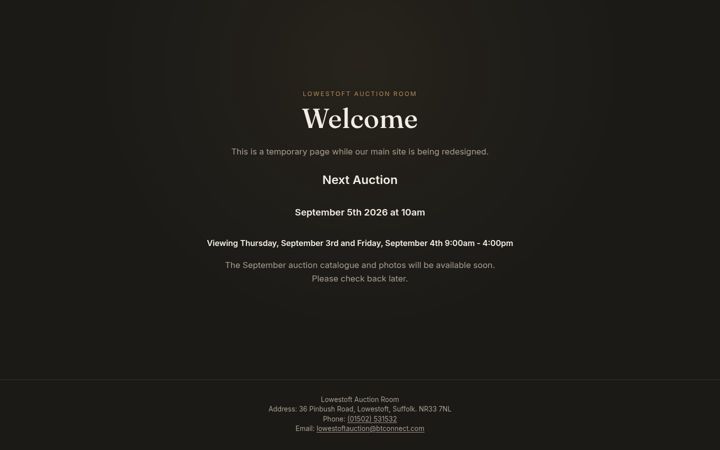 Screenshot of lowestoftauction.com
