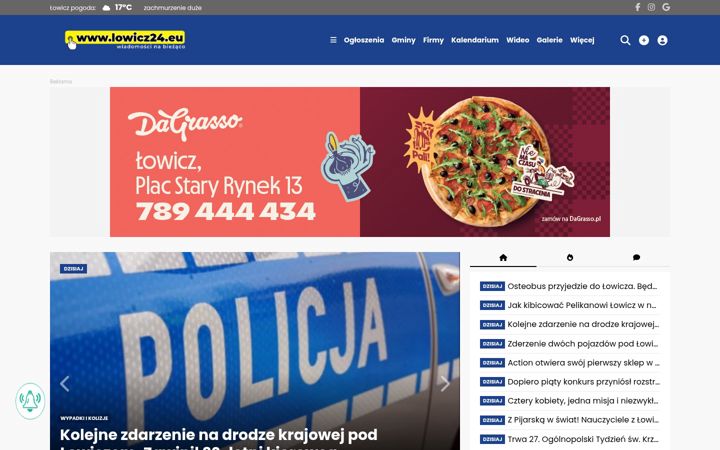 Screenshot of lowicz24.eu