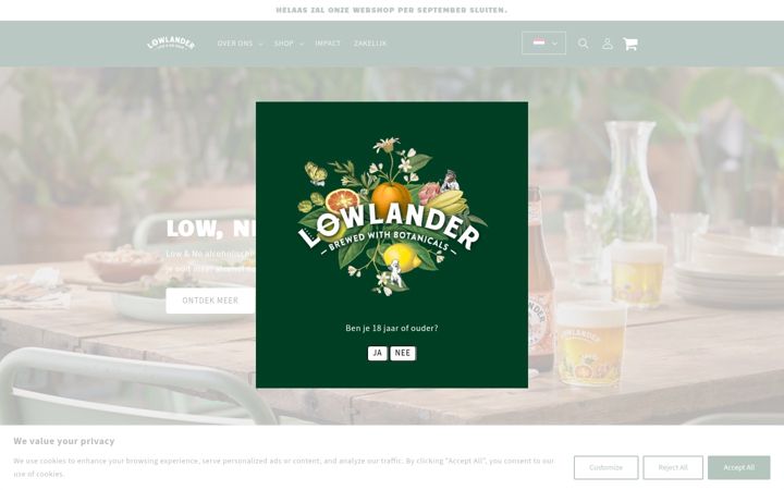 Screenshot of lowlander.nl