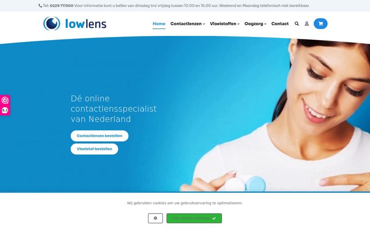 Screenshot of lowlens.nl