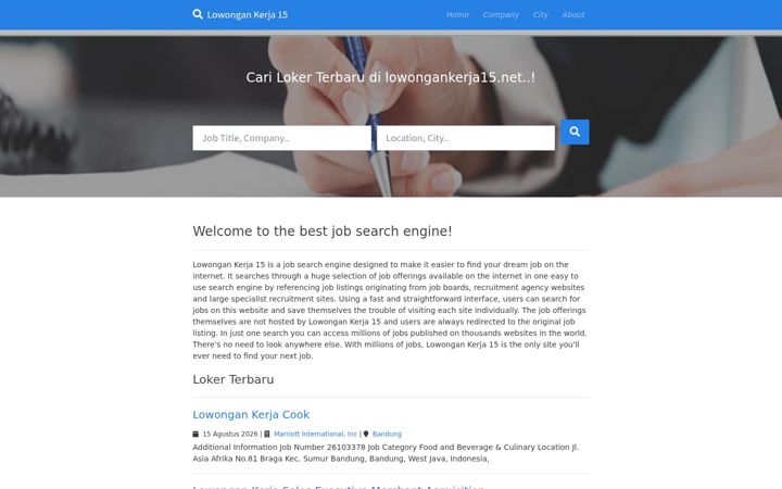 Screenshot of lowongankerja15.net