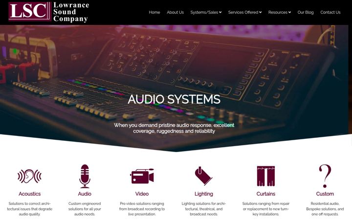 Screenshot of lowrancesoundcompany.com