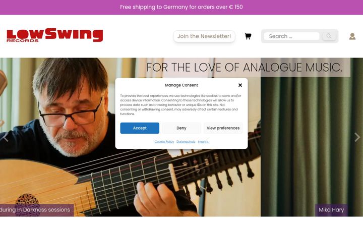 Screenshot of lowswing-records.com