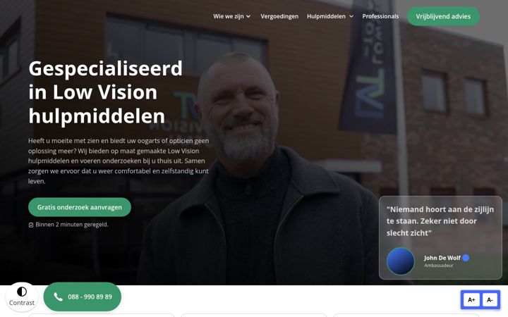 Screenshot of lowvisiontotaal.nl