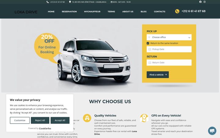 Screenshot of loxa-drive.com