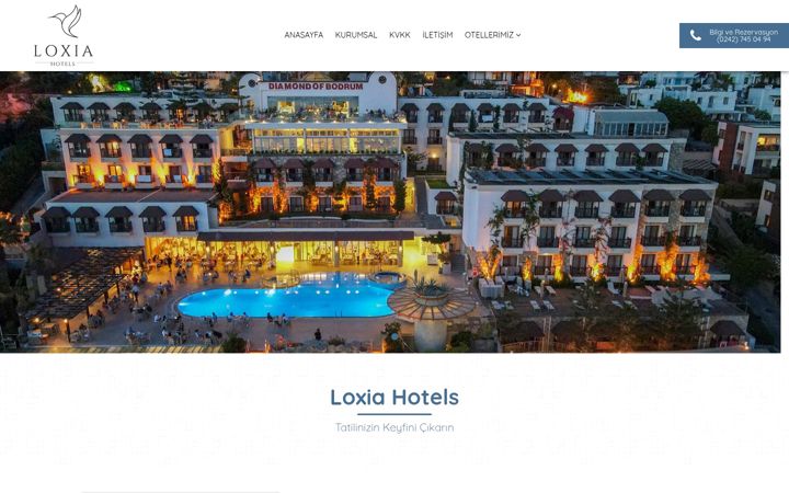 Screenshot of loxiahotels.com