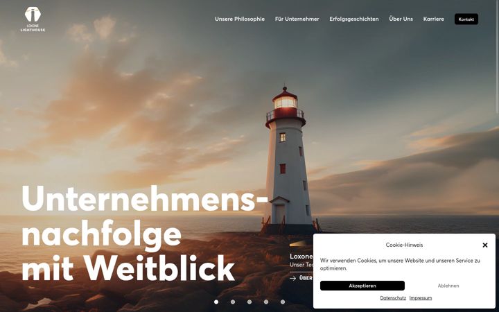 Screenshot of loxone-lighthouse.com
