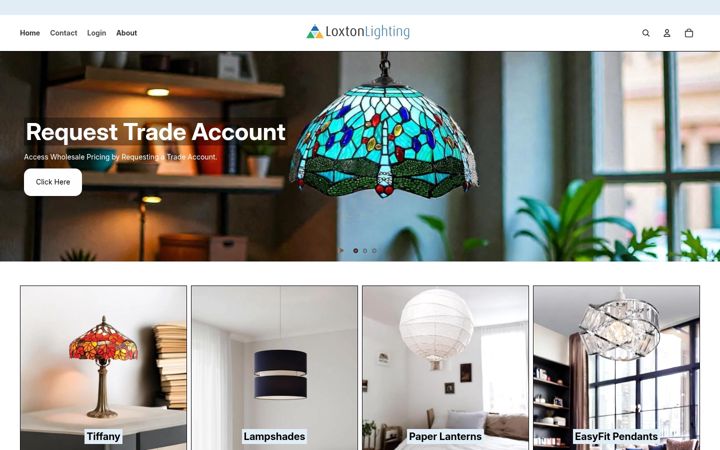 Screenshot of loxtonlighting.co.uk