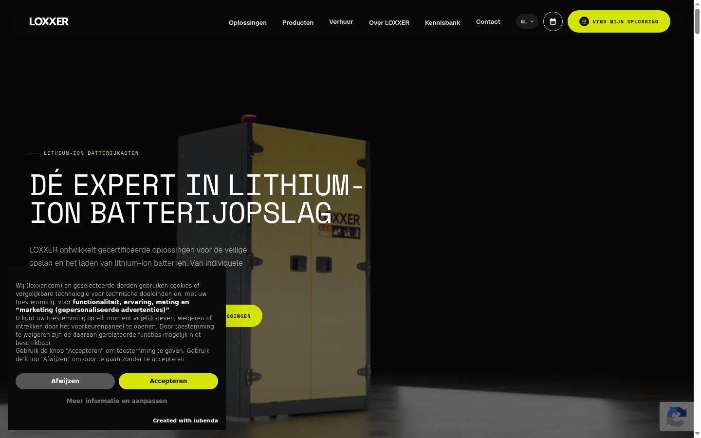 Screenshot des Einwilligungsbanners vor jeglicher Interaktion
