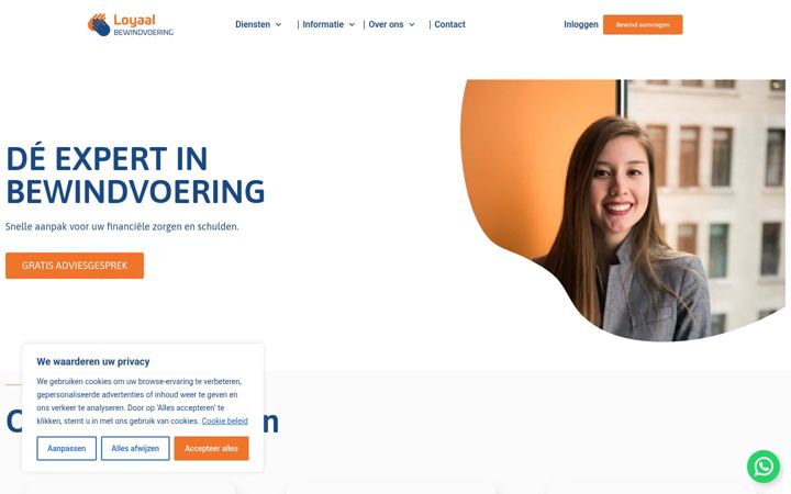Screenshot of loyaalbewindvoering.nl