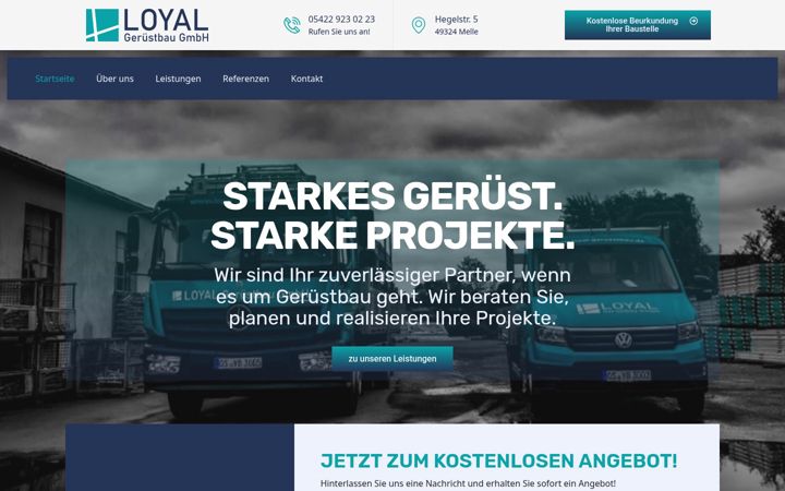 Screenshot of loyal-geruestbau.de