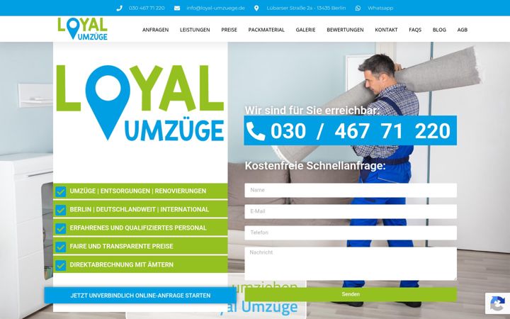 Screenshot of loyal-umzuege.de