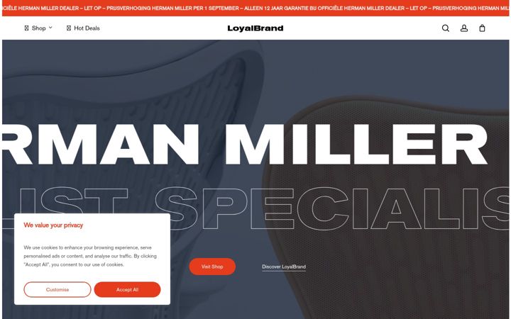 Screenshot of loyalbrand.eu
