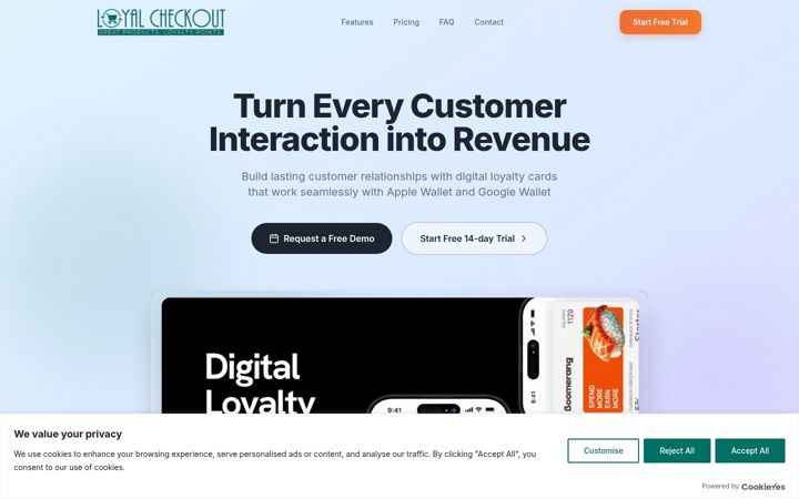 Screenshot of loyalcheckout.com