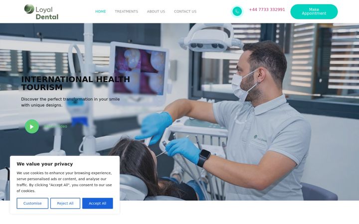 Screenshot of loyaldental.co.uk