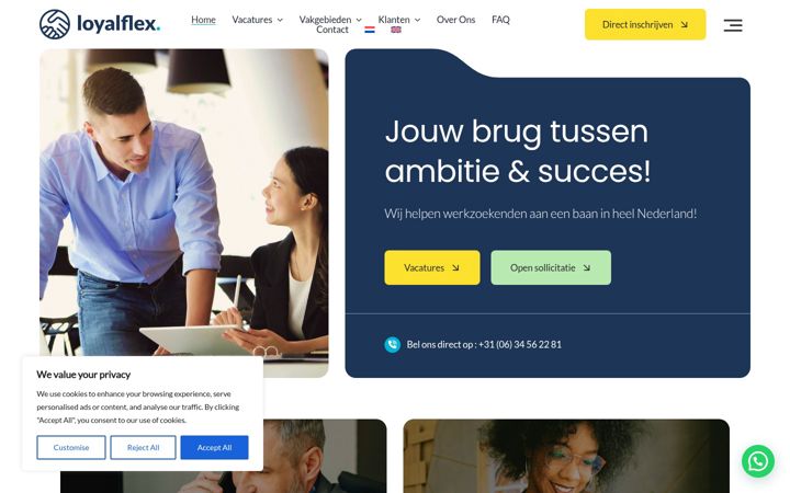 Screenshot of loyalflex.nl