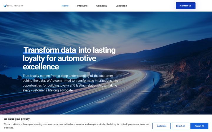 Screenshot of loyaltylogistix.com