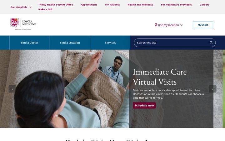 Screenshot of loyolamedicine.org
