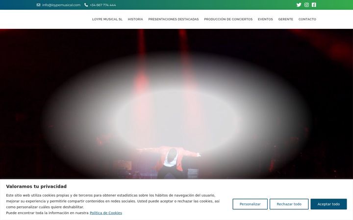 Screenshot of loypemusical.com
