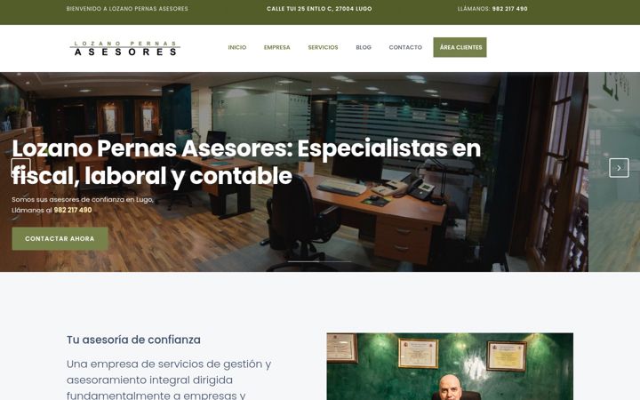 Screenshot of lozanopernasasesores.com