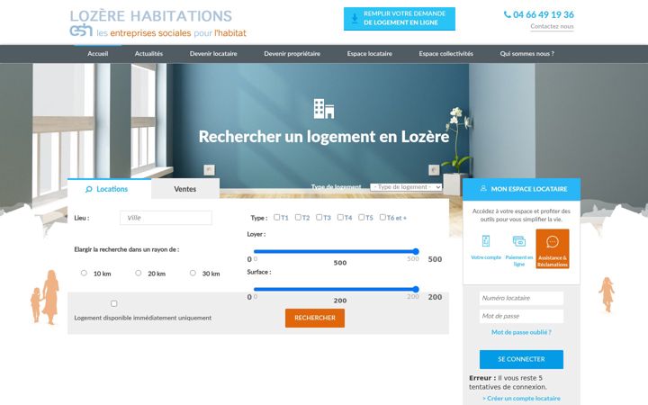 Screenshot of lozerehabitations.fr
