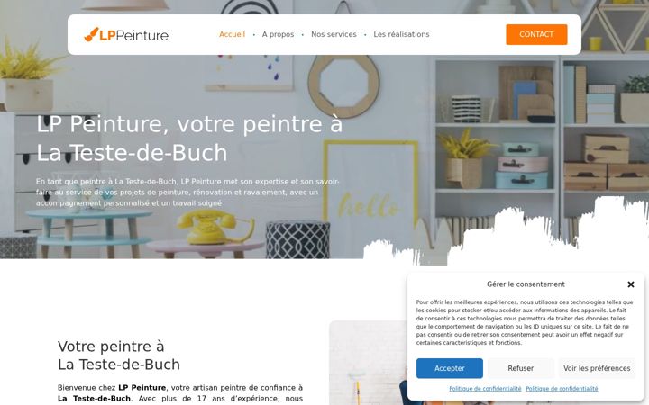 Screenshot of lp-peinture.com