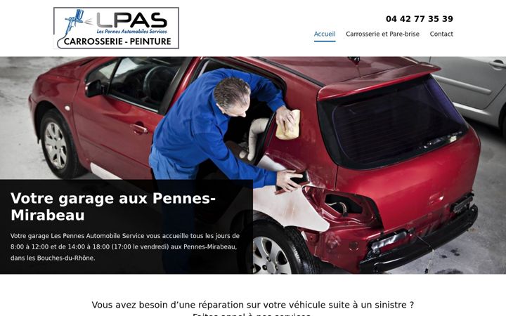 Screenshot of lpas-carrosserie.fr
