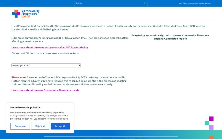 Screenshot of lpc-online.org.uk