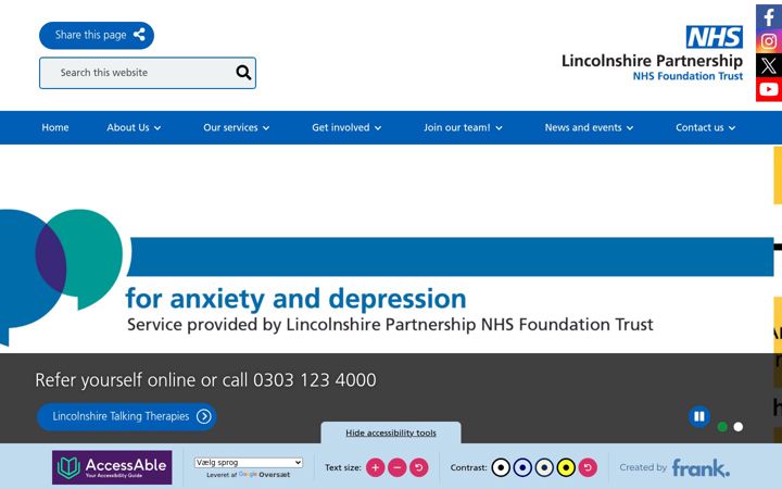 Screenshot of lpft.nhs.uk
