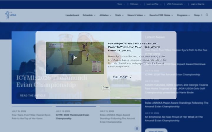 Ekrano kopija lpga.com