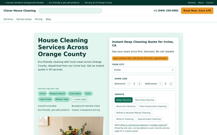 Screenshot of lpgreenclean.com