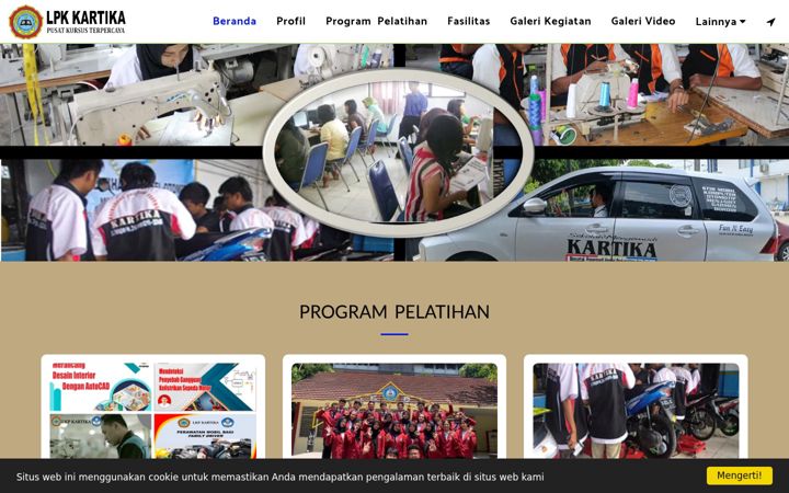 Screenshot of lpkkartika.net